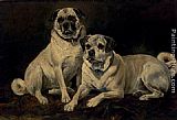 John Emms Canvas Paintings - Pugs